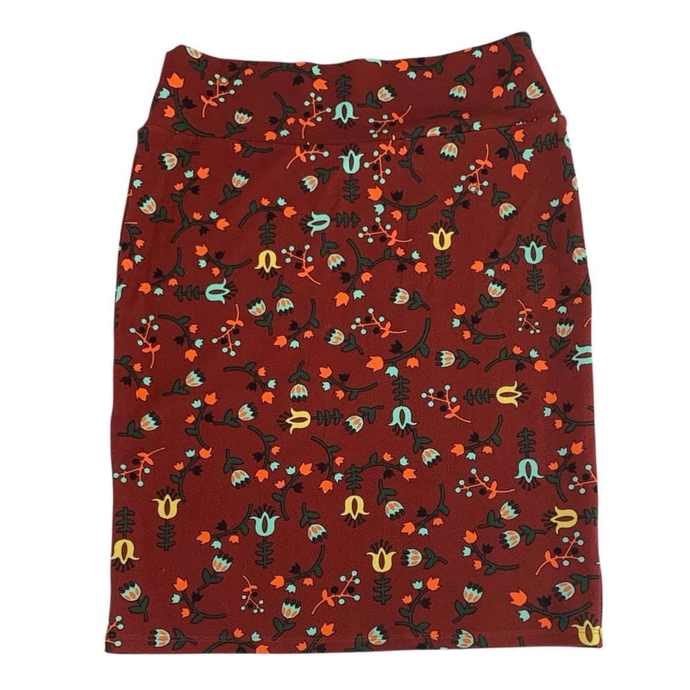 LULAROE Cassie Pencil Skirt in Fall Florals Sz XL